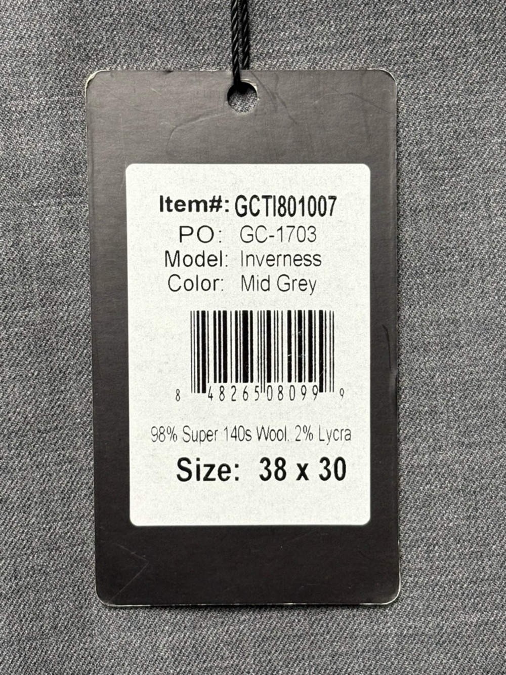 NEW Carnoustie Aristo Eighteen Inverness Dress Pants 38x30 Gray Wool Performance - Picture 10 of 11
